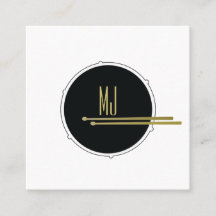 Drums minimalistisk modern | Drummer Simple Black
