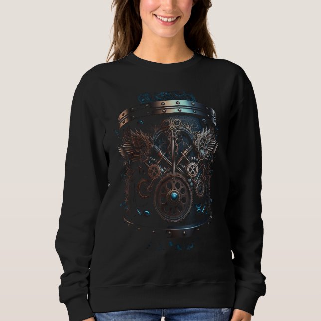 Drums music instrument Graphic steampunk T Shirt (Framsida)