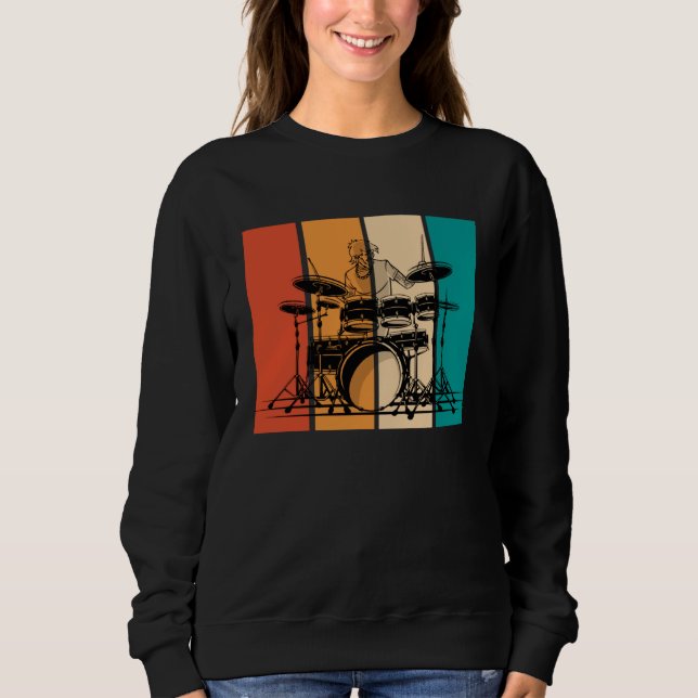 Drums Music Musical Instrument Musician Drummer Vi T Shirt (Framsida)