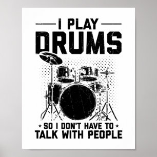 Drums   Musical Instrument Drummer Gift Poster