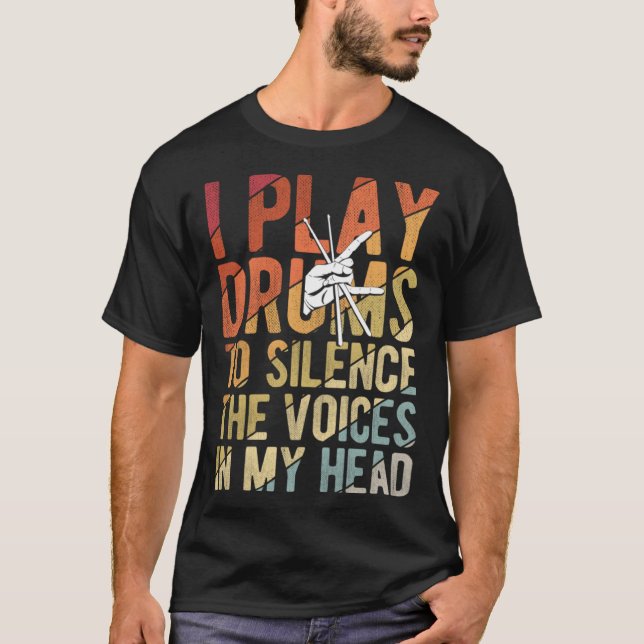 Drums Musician Player For A Drummer T Shirt (Framsida)