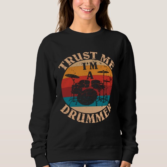 Drums Percussion instruments Trust Me I m A Drumme T Shirt (Framsida)