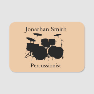 Drums Percussion Musical Design Namn bricka Namnbricka