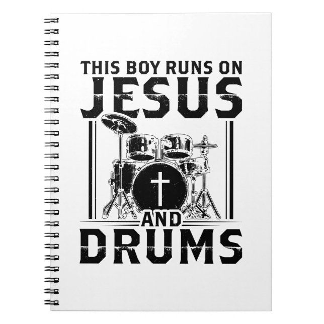 Drums Player | Christian Jesus Band Drummer Gifts Anteckningsbok (Framsidan)