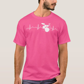 Drums pulsslag Shirt Drummer Music Band Gift T