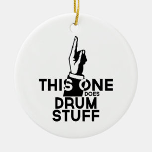 Drums Saker - Funny Drums Music Julgransprydnad Keramik