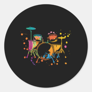 Drums Stänk Runt Klistermärke