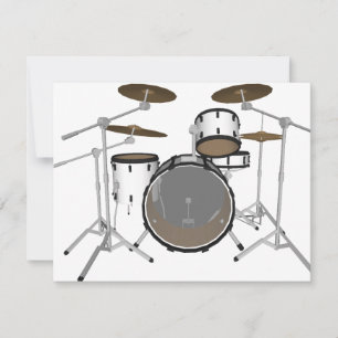 Drums: Vit trumsats: 3D-modell: