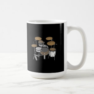 Drums: Vit trumsats: 3D-modell: Kaffe Mugg