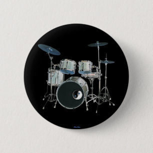 Drums & Yin-Yang Button Knapp