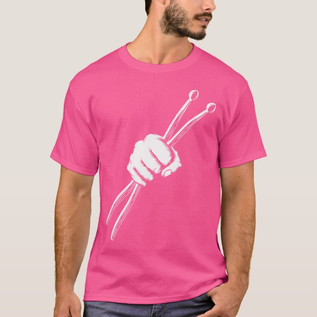 Drumset Cool Drumsticks Drumming Drums Rock Music T Shirt (Framsida)