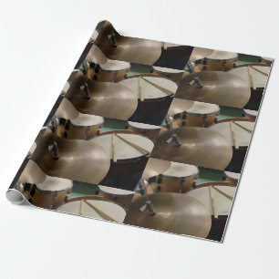 Drumset cymbals and sticks presentpapper
