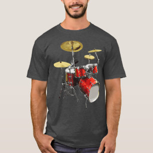 Drumset Design Music och Drums T Shirt