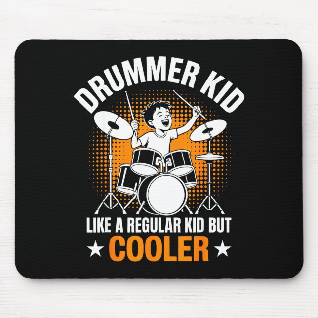 Drumset Drums Lover Percussionist Drummer Kid Drum Musmatta (Framsidan)
