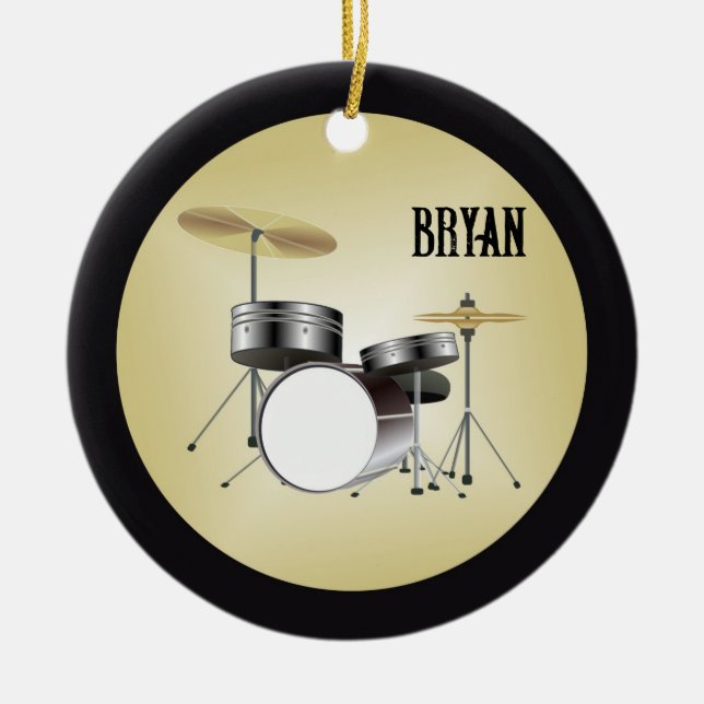 Drumset Personlig jul Ornament (Framsidan)