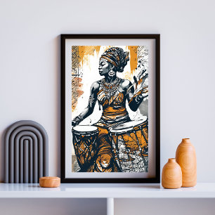 Drumslag Goddess - Echoes of her Ancestral Fire Poster