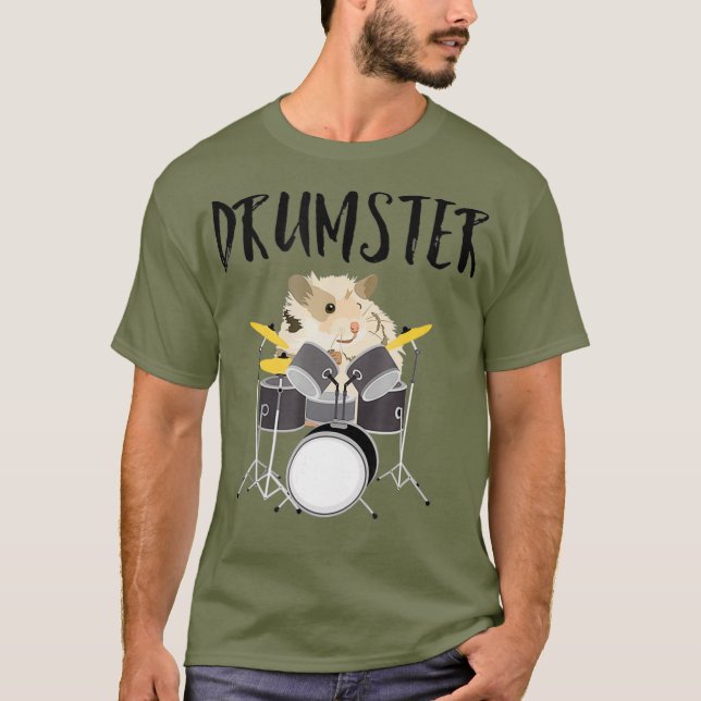 Drumster Funny Percussion Music Hamster Pet T Shirt (Framsida)