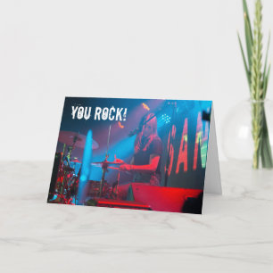 Drumsticks Drummer Birthday Card för hondjur Kort