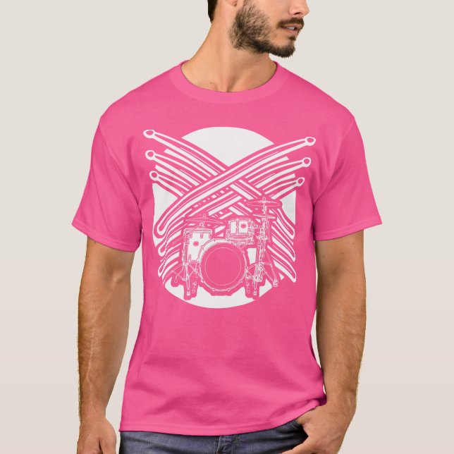 Drumsticks Drummer Drumset Drumset T Shirt (Framsida)