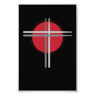 Drumsticks Kor Drummer Drummer Fototryck