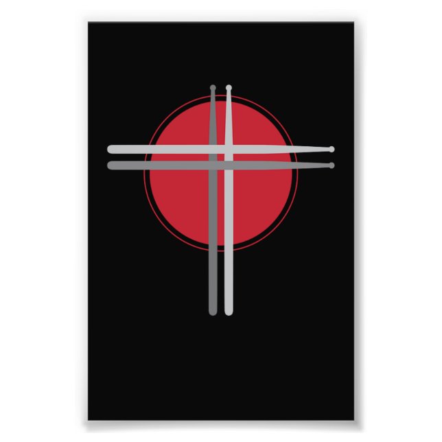 Drumsticks Kor Drummer Drummer Fototryck (Framsidan)