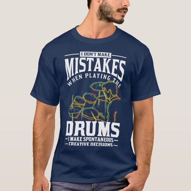 Drumsticks Percussion Drummer Gift Drums T Shirt (Framsida)