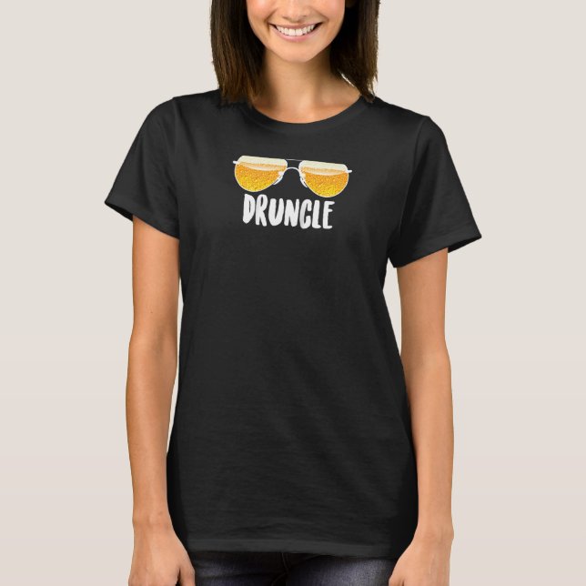 Druncle Drunk farbror Cute Craft Beer Drinkers Lun T Shirt (Framsida)