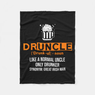 Druncle Funny St Patricks Day 2020 Iri-shirt  Fleecefilt