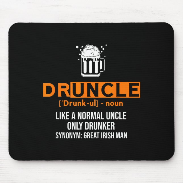 Druncle Funny St Patricks Day 2020 Iri-shirt  Musmatta (Framsidan)