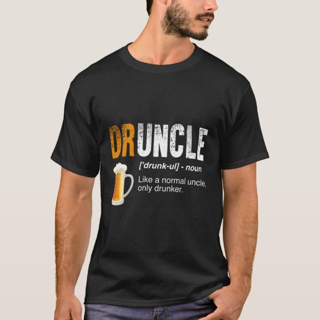 Druncle som en vanlig morbror Drunker Funny Bee T Shirt (Framsida)