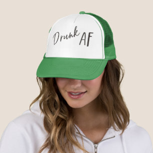Drunk AF Charcol Logotyp Unisex Truckerkeps