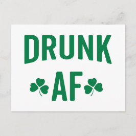 Drunk AF Funny Quote Vykort