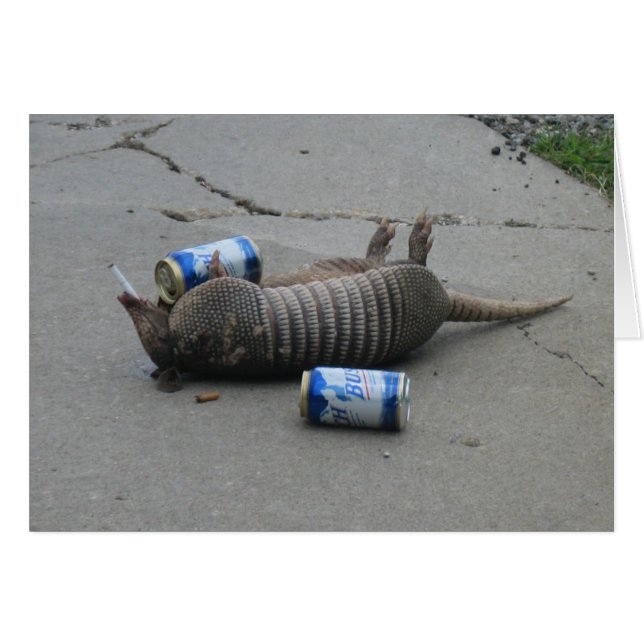 Drunk Armadilla - Anpassa Hälsningskort (Framsidan Horizontal)