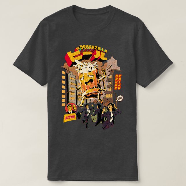 Drunk Beer Attack T Shirt (Design framsida)