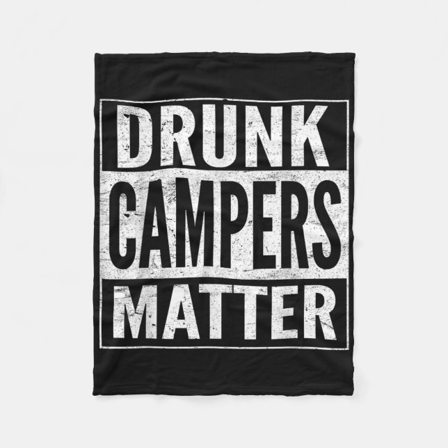 Drunk Campers underbart Drinking Camping Älskare Fleecefilt (Framsidan)