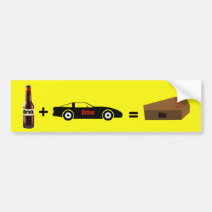 Drunk driver Bumper-etikett Bildekal