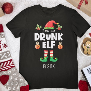 Drunk elf-familjens matchande christmas namn t shirt