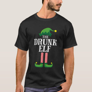 Drunk Elf Matching Family Group jul Party T Shirt