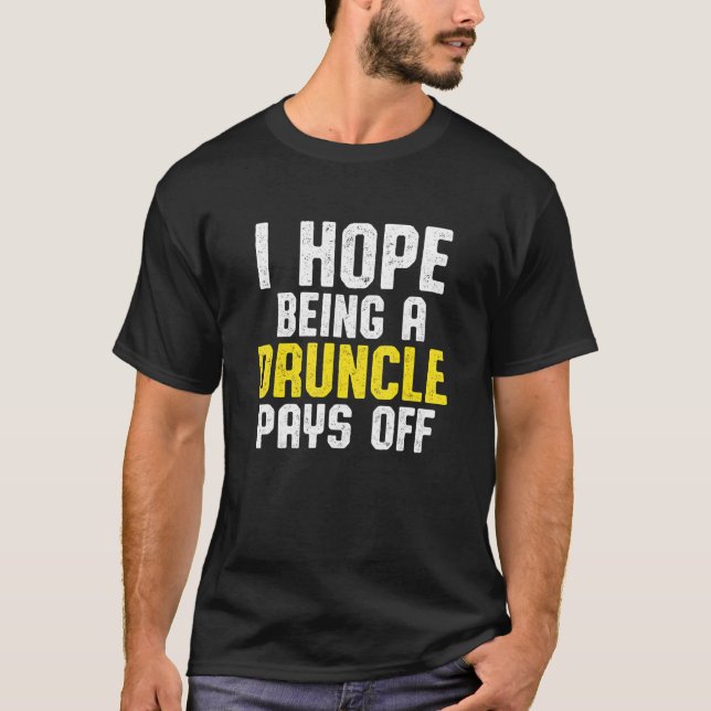 Drunk farbror Drinking Druncle 0 T Shirt (Framsida)