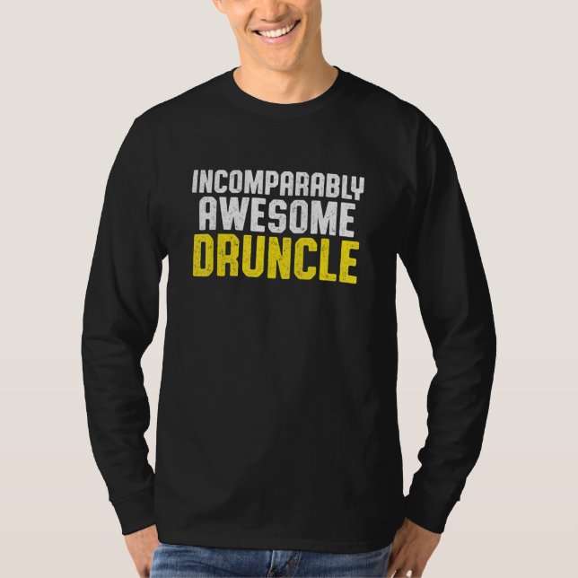 Drunk farbror Drinking Druncle _48 T Shirt (Framsida)