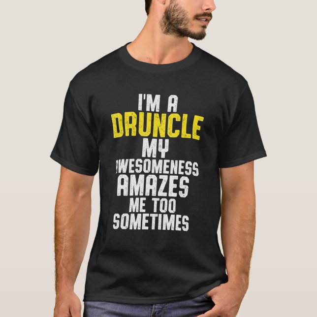 Drunk farbror Drinking Druncle _6 T Shirt (Framsida)