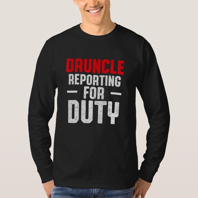 Drunk farbror Drinking Druncle _72 T Shirt (Framsida)
