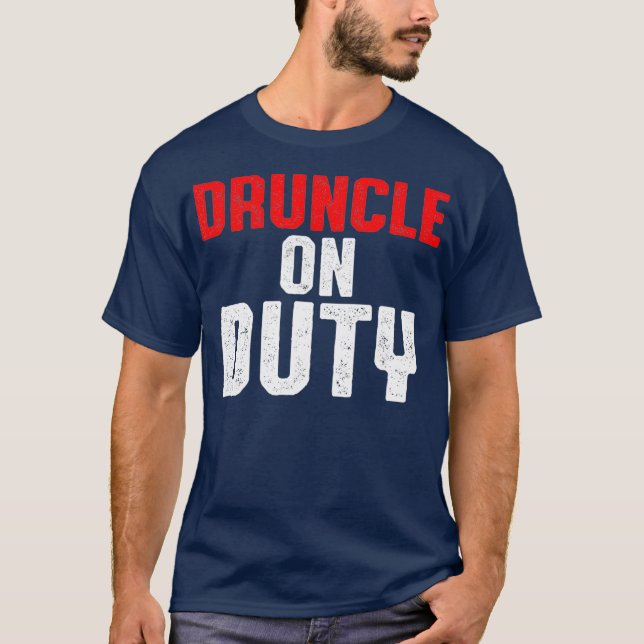 Drunk farbror Funny Drinking Druncle _60 T Shirt (Framsida)