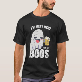 Drunk Ghost Drinking Beer Boo Costume Funny Hallow T Shirt