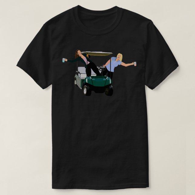 Drunk Golf Cart T Shirt (Design framsida)