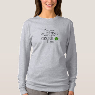 Drunk Humor-Grönt Shamrock Tee Shirt