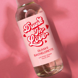 Drunk i kärlek Bachelorette Mini Champagne Vinetikett