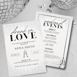 Drunk i Kärlek Bachelorette Party Helg Inbjudningar