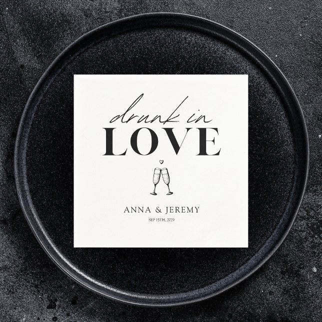 Drunk i Kärlek Bröllop Möhippa Pappersservett (Skapare uppladdad)