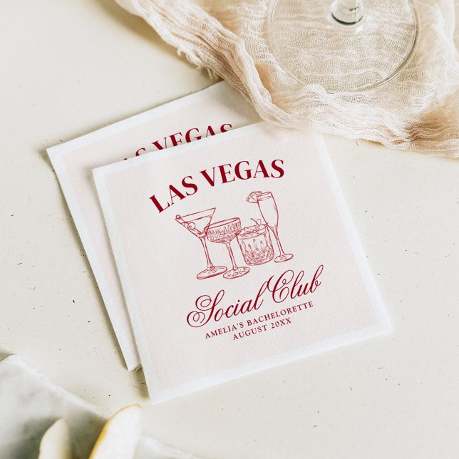 Drunk i Kärlek Cocktails Bachelorette Social Klubb Pappersservett (Skapare uppladdad)